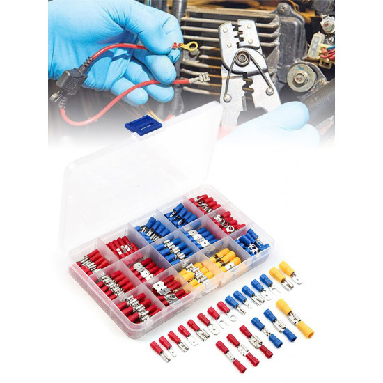 Connecteur de câble isolé avec bornes à broche kit de 18 modèles